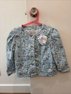 Kids Janie and Jack Floral Quilted Girl's Jacket and Pants Set